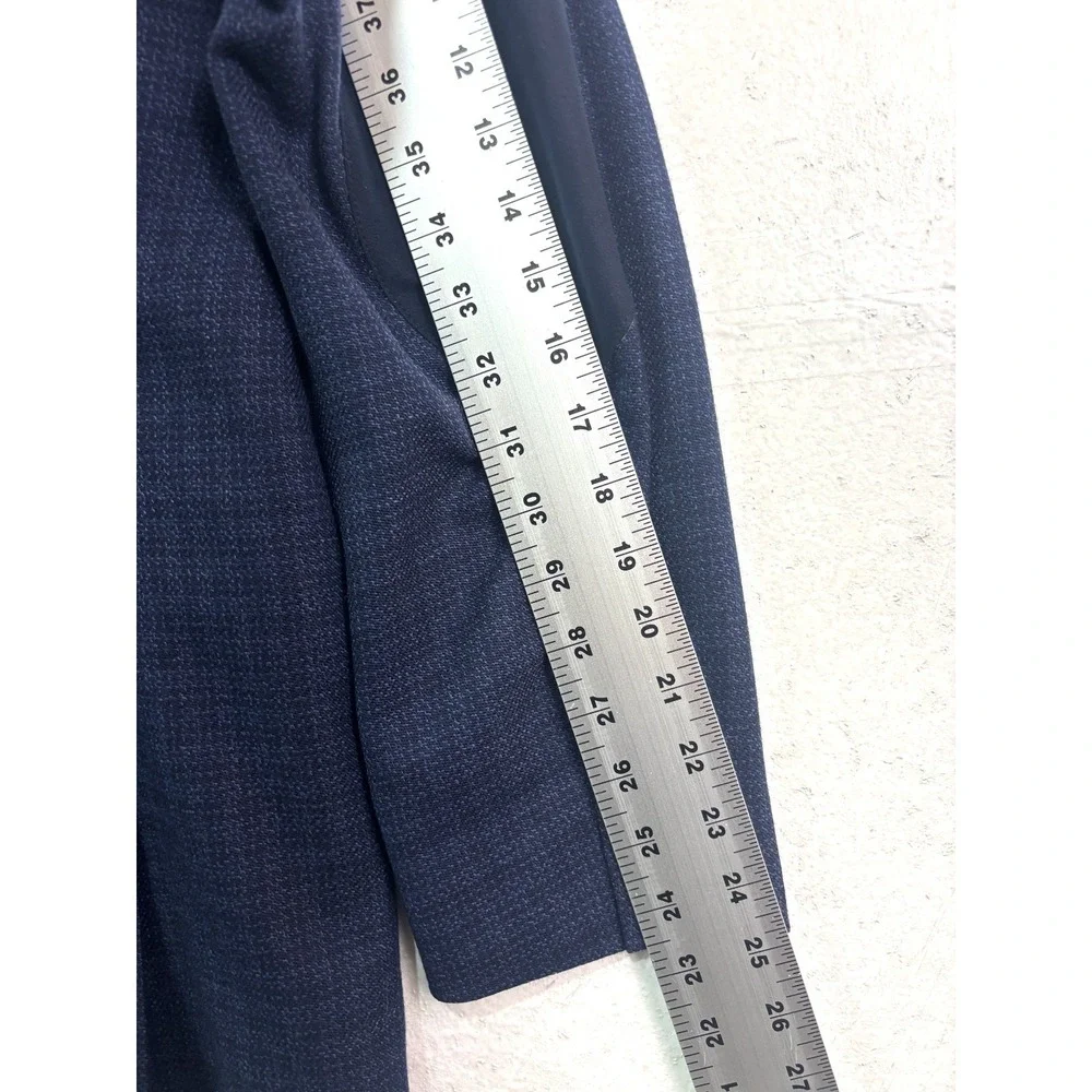 Jos A Bank 42R Navy Blue Check Flannel Wool Blazer Jacket Sport‎ Suit Coat 1905